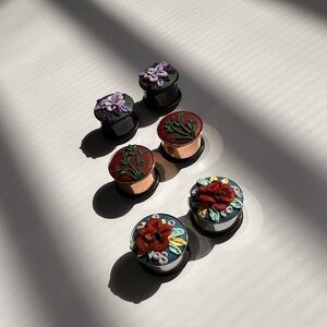 Clay Gauge Earrings Size 12mm